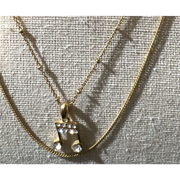 Gold-Tone Crystal Music Note -- 18" - Picture 10 of 10